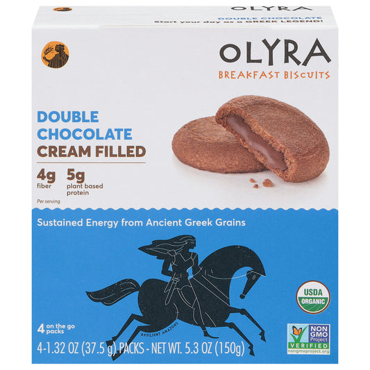 Olyra Double Chocolate Breakfast Biscuits - 5.3 Oz (Pack of 6)