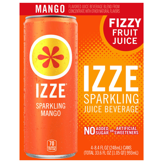 Izze Beverage Juice Sparkling Mango 33.6 Fo Pack of 6