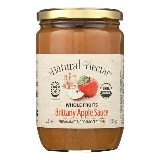 Natural Nectar - Organic Brittany Apple Sauce - 22.2 oz (Pack of 6)