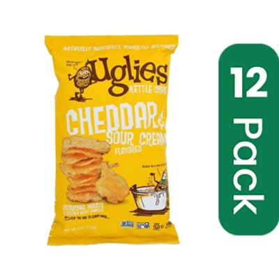 Uglies - Potato Chips Cheddar & Sour Cream 6 oz (Pack of 12)