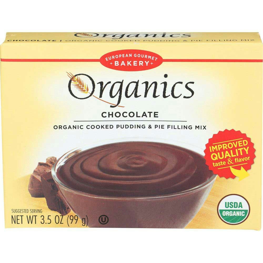 European Gourmet Bakery Mix Pudding Chocolate Organic 3.5 Oz Pack of 3