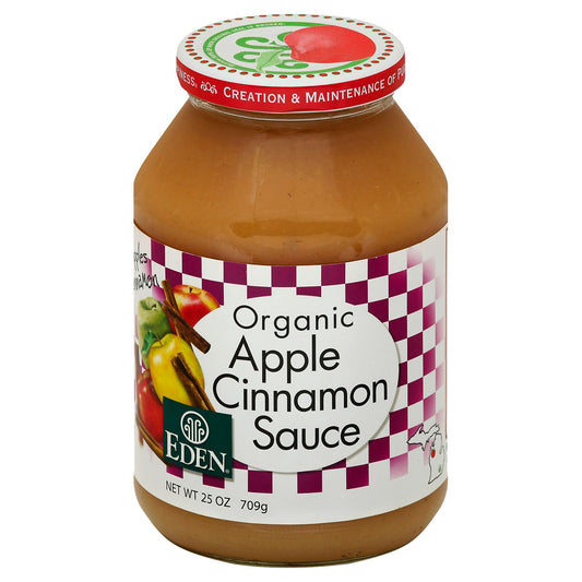 Eden Foods Sauce Apple Cinnamon 25 Oz Pack of 12