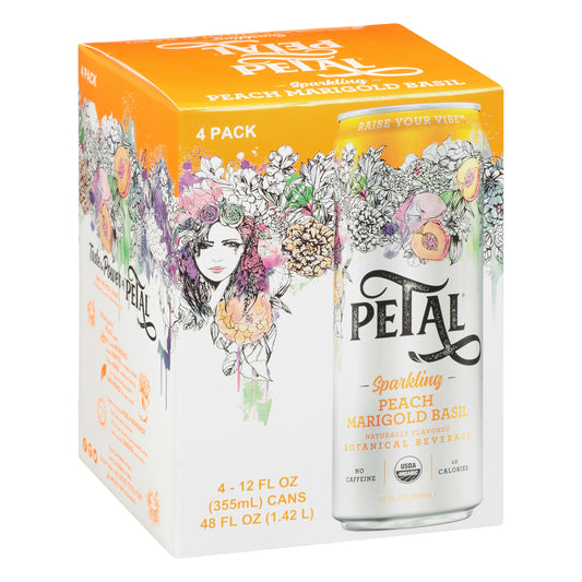Petal Watr Sparkling Pieces Marigold Organic 48 FO (Pack of 6)