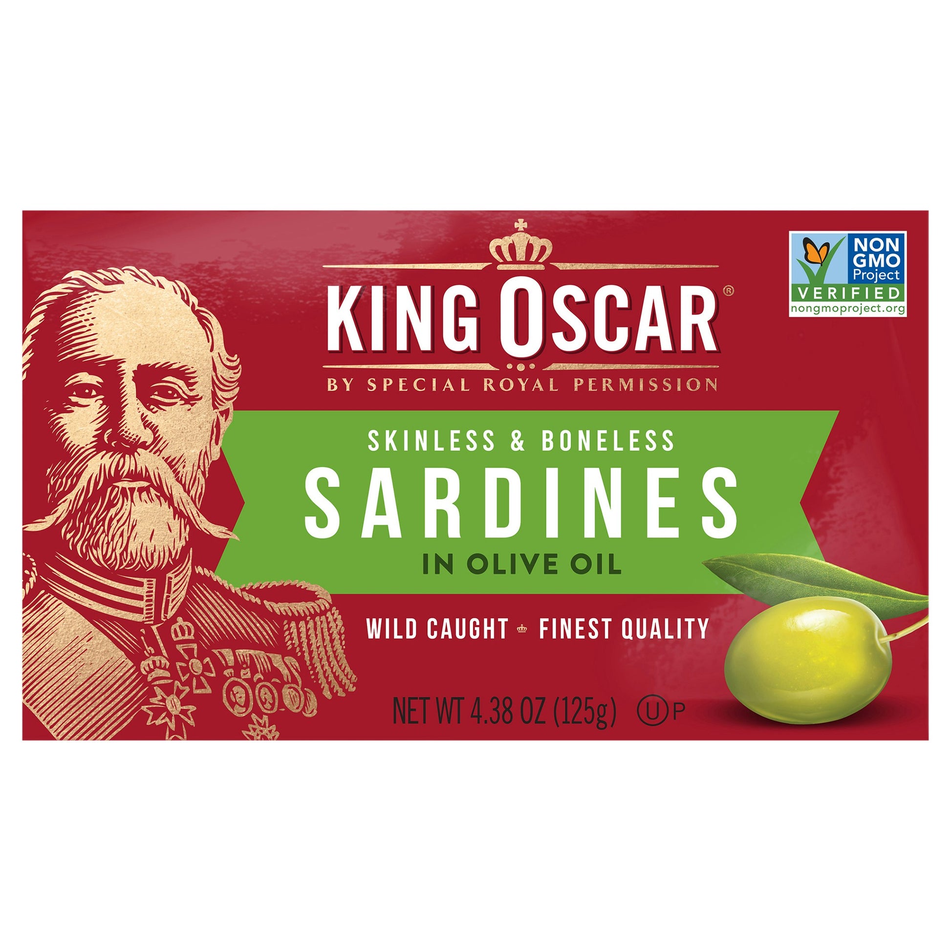 King Oscar Sardines Skinless Boneless Olive Oil 4.38 Oz Pack of 12