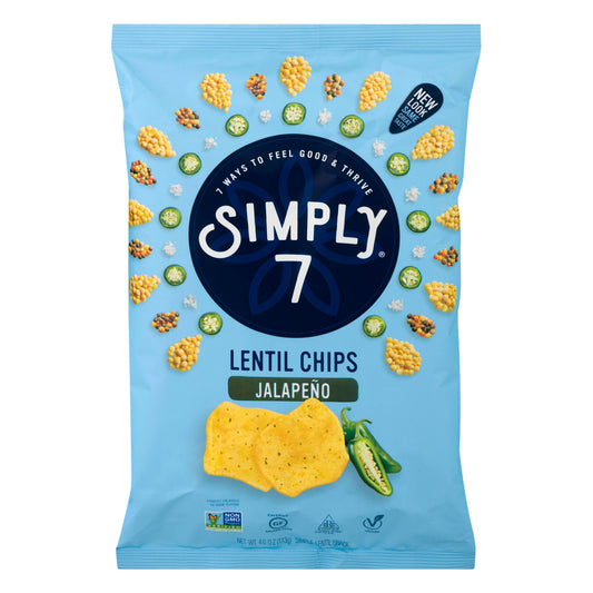Simply 7 Chip Lentil Jalapeno 4 oz (Pack of 12)