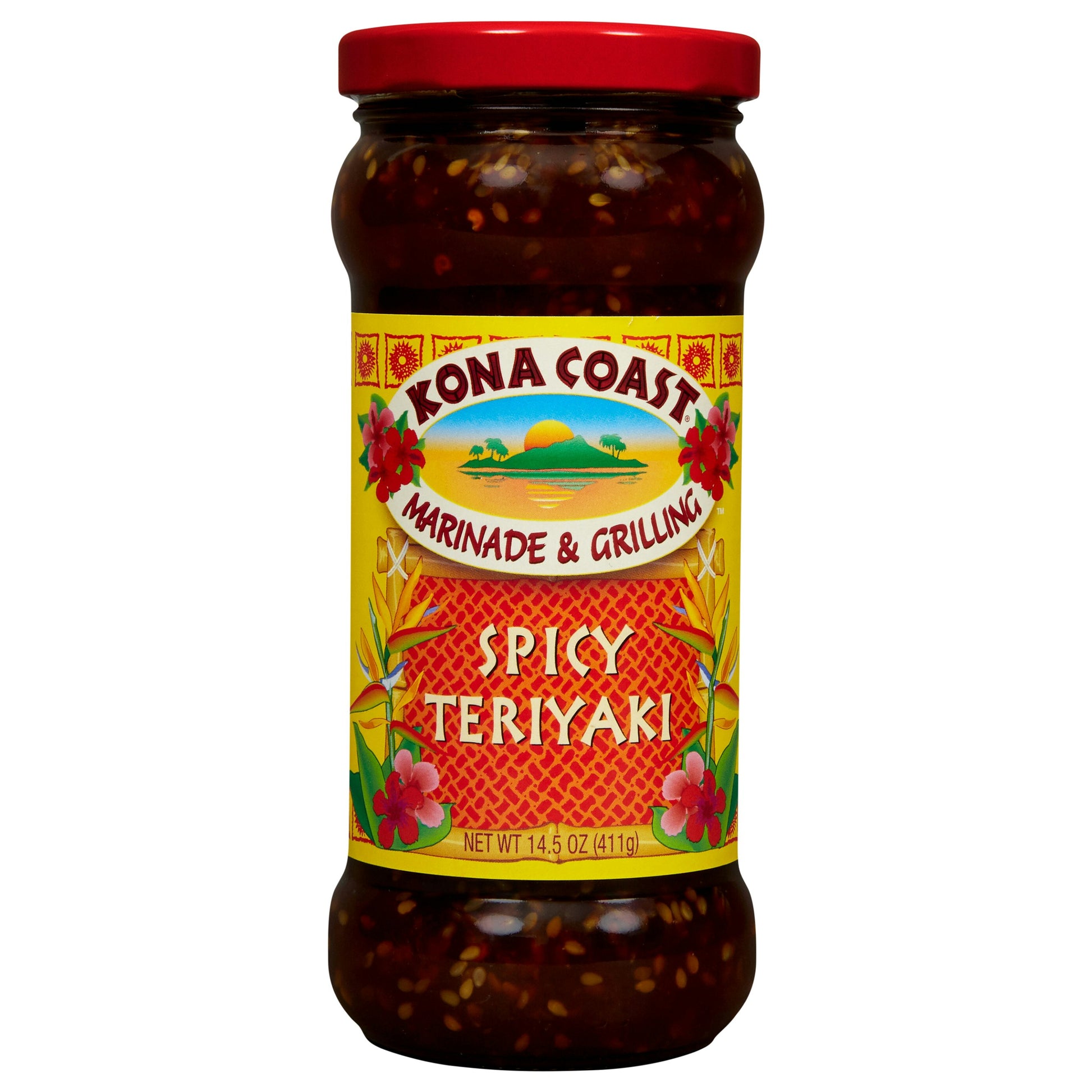Kona Coast Sauce Marinade & Grilling Spicy Teriyaki 14.5 Oz Pack of 6