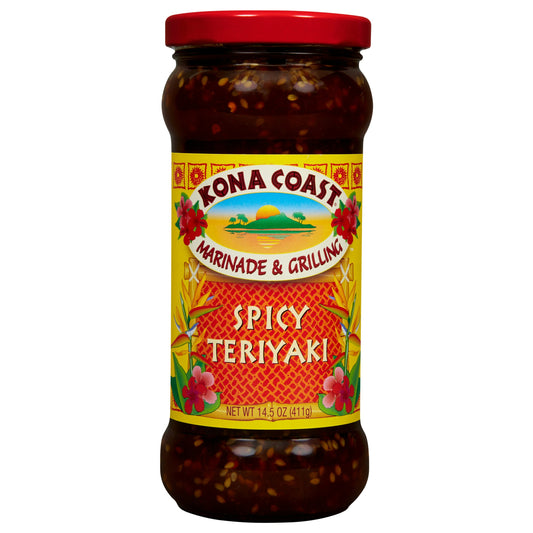 Kona Coast Sauce Marinade & Grilling Spicy Teriyaki 14.5 Oz Pack of 6
