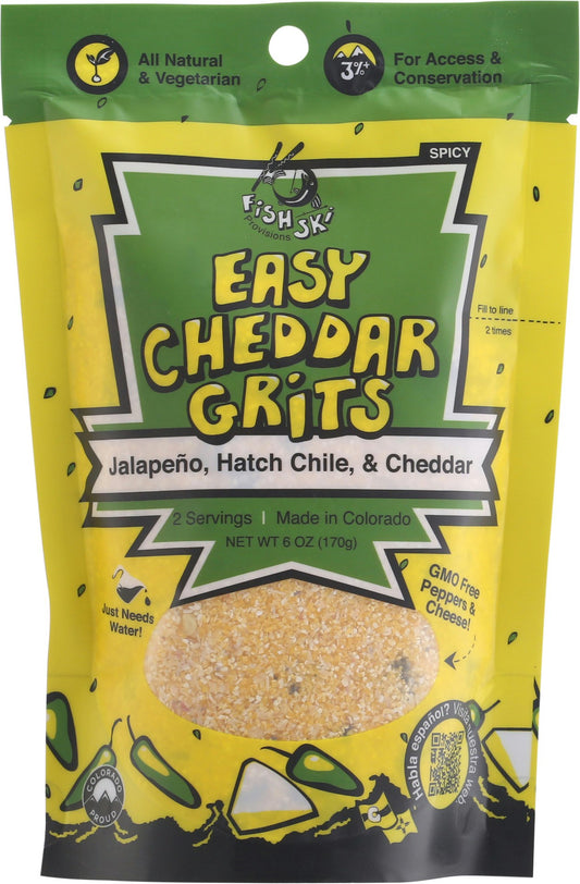 Fishski Provisions Grits Cheddar Jalapeno 6 Oz (Pack of 6)