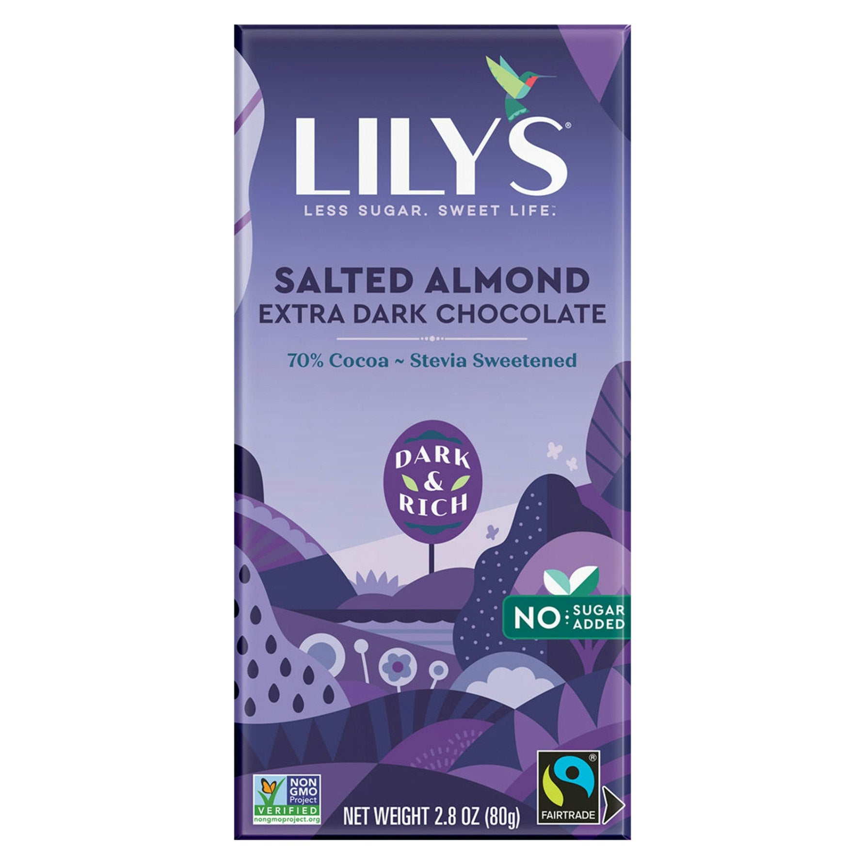 Lily's Bar Dark Chocolate Salted Almond