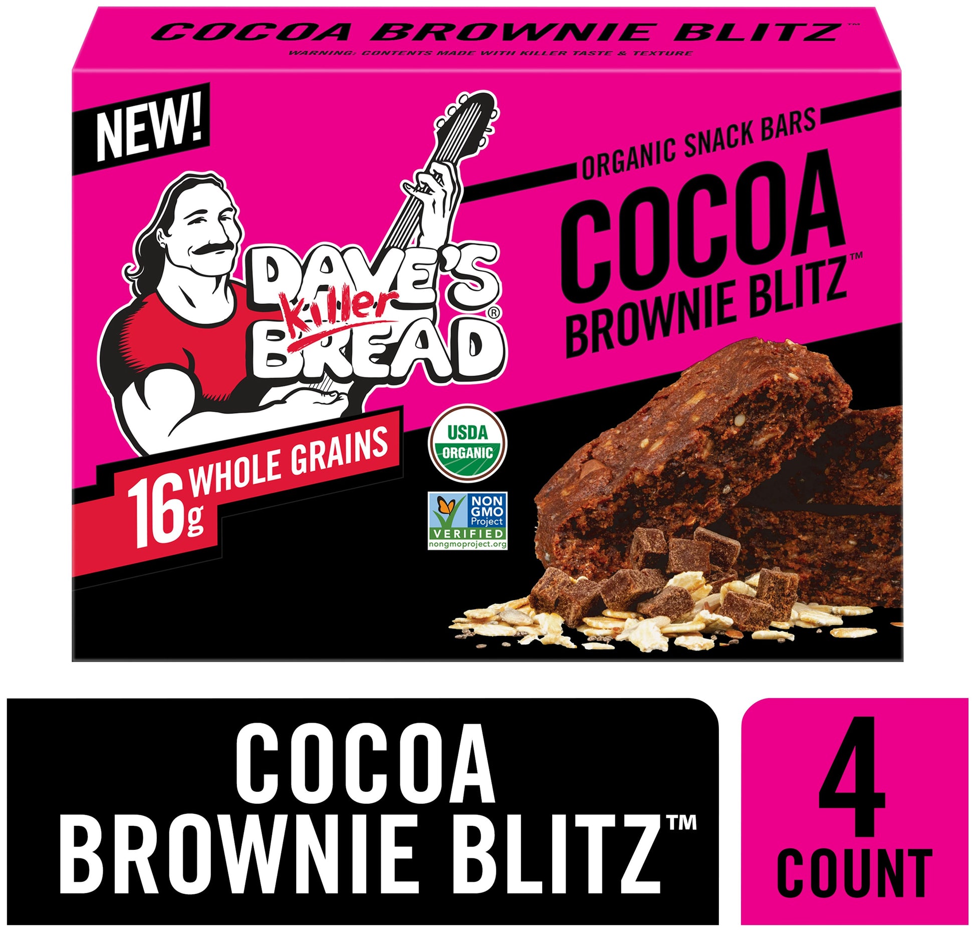 Dave's Killer Bread Cocoa Brownie Blitz Bar 7 Oz Pack of 6