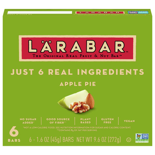 Larabar Bar Apple Pie 6 Pieces 9.6 Oz Pack of 8