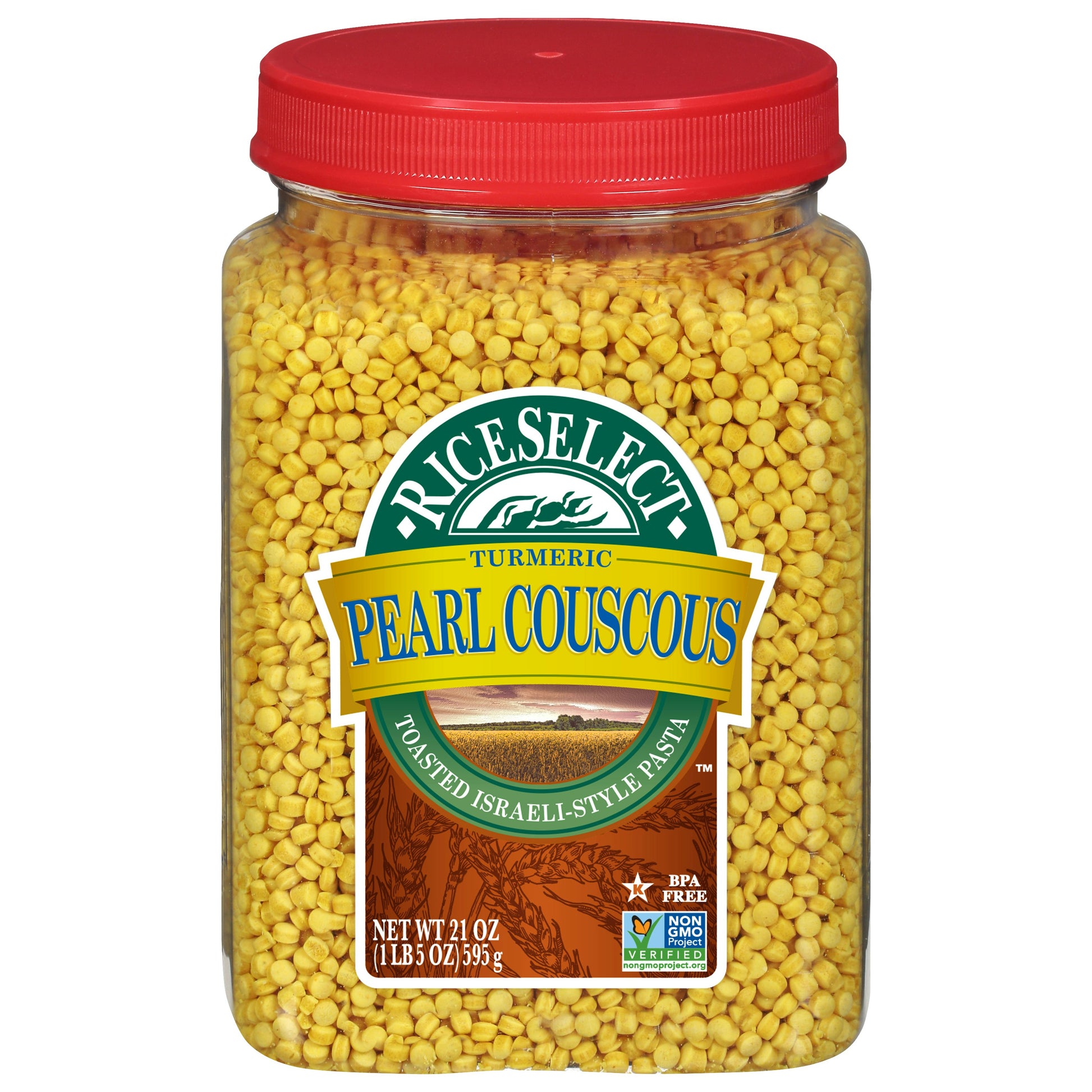 Riceselect Couscous Pearl Turmeric 21 oz (Pack of 4)