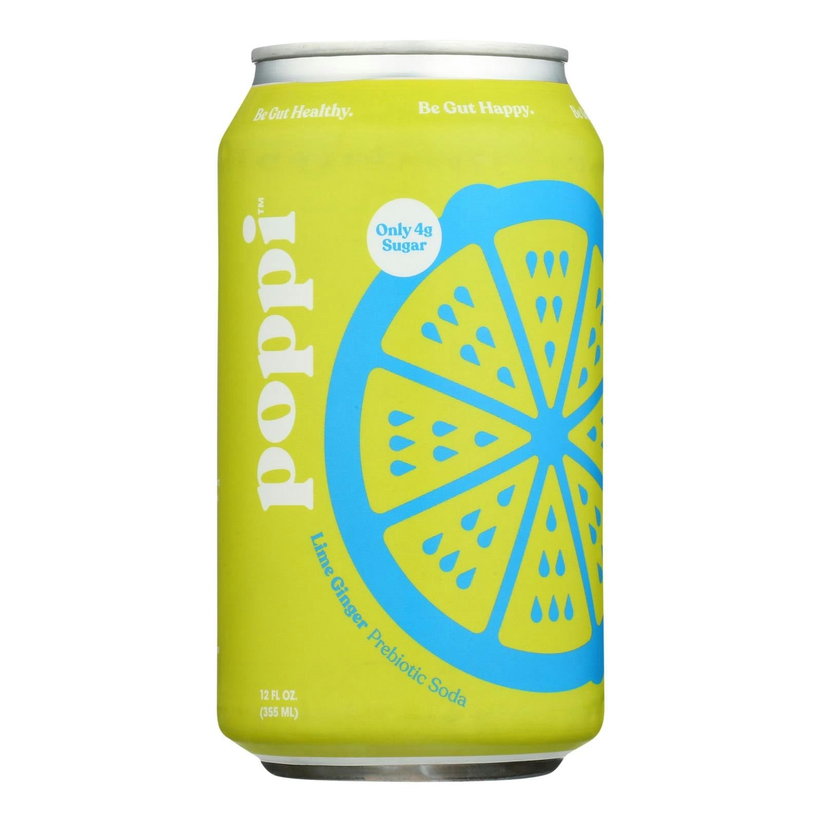 Poppi - Prebio Soda Ginger Lime 12 fl. oz (Pack of 12)