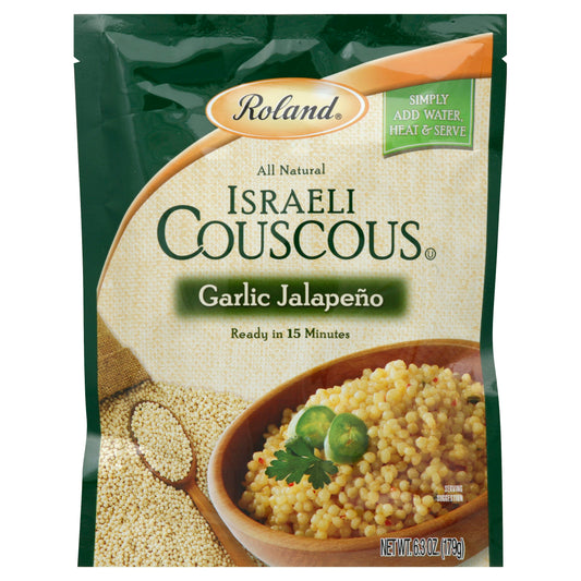 Roland Couscous Israeli Garlic Jalapeno 6.3 Oz Pack of 6
