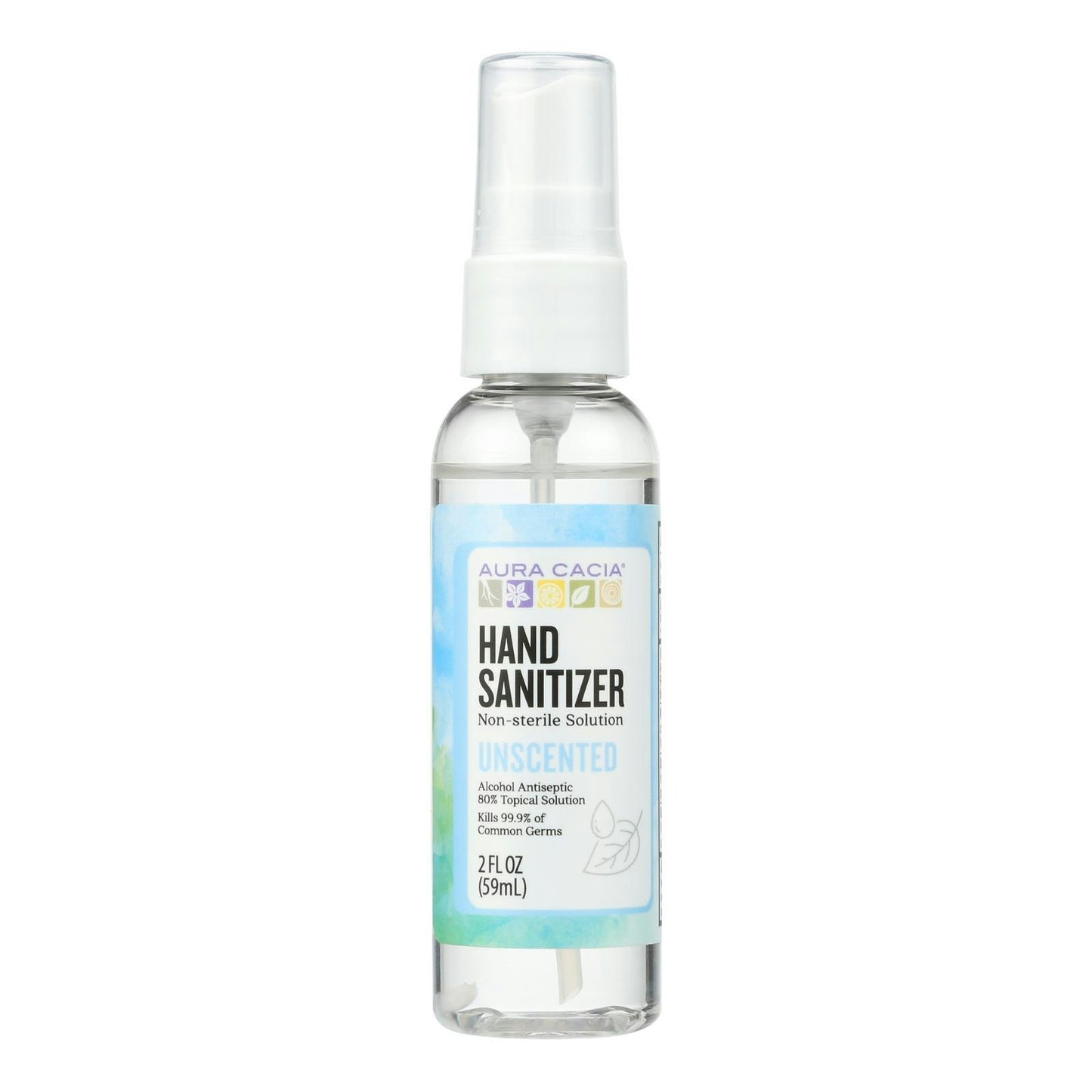 Aura Cacia - Hand Sanitizer Unscented 2 Fl. Oz Pack of 6