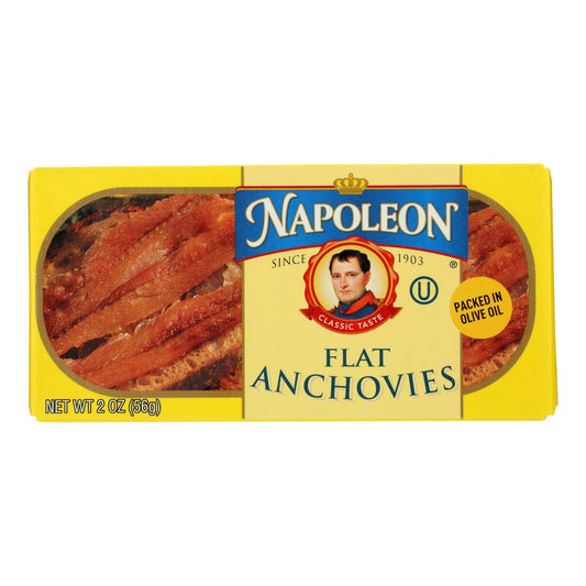 Napoleon Flat Anchovies 2 Oz Pack of 25