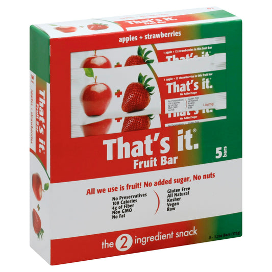 Thats It Bar Apple Strawberry 6 oz (Pack of 6)