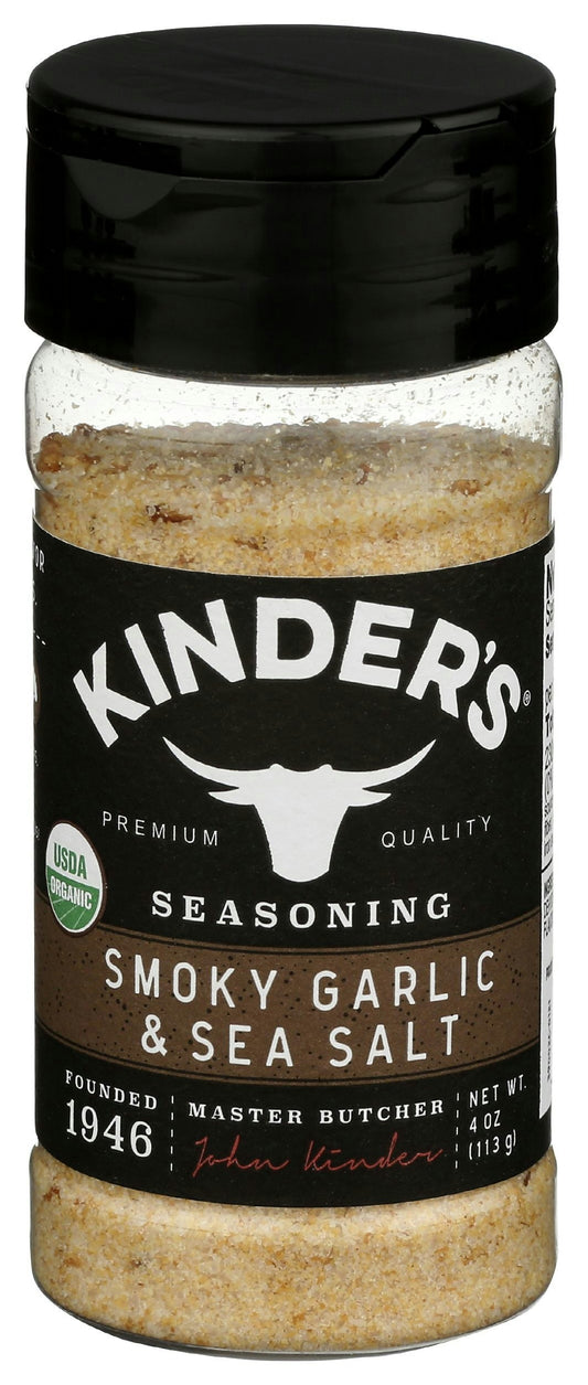 Kinders Organic Roasted Garlic Salt Seasoning 4 Oz Pack of 8