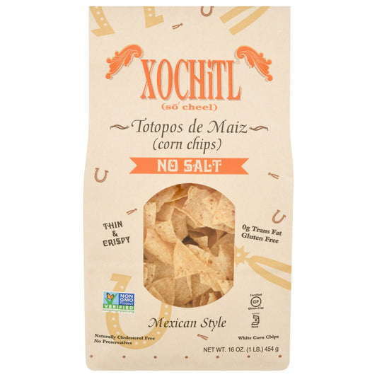 Xochitl Chip Corn No Salt 16 oz (Pack of 9)