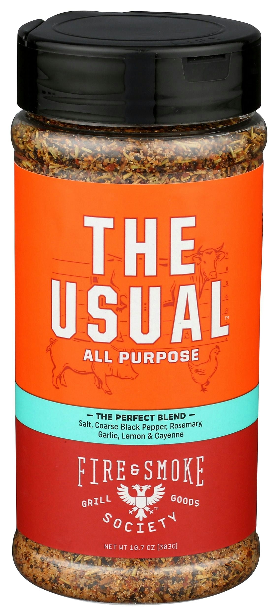 Fire and Smoke The Usual All Purpose Seasoning - 16 Ounce (Pack of 6)