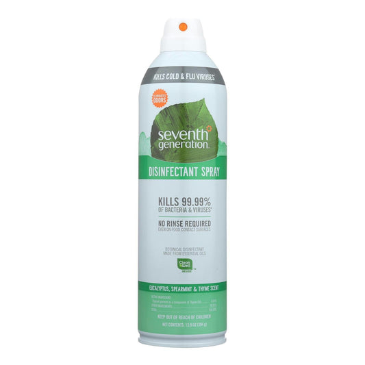 Seventh Generation Spray Disinfectant - Eucalyptus Spearmint Thyme 13.9 oz (Pack of 8)