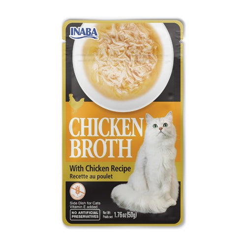 INABA (Pack of 64) Inaba Cat Food Broth Chicken Wet Topper Squeeze Cat Treat 1.76 Oz
