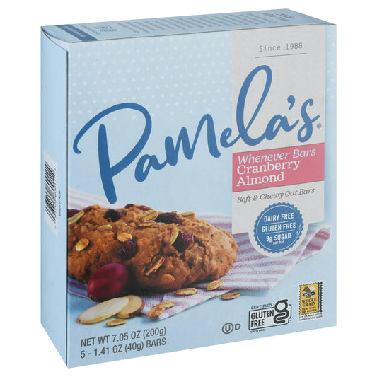 Pamelas Bar Oat Almond Cranberry 7.05 oz (Pack of 6)