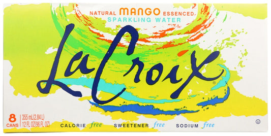 Lacroix Sparkling Water - Mango - 12 fl oz, 8 Per Pack (3 Packs Total)