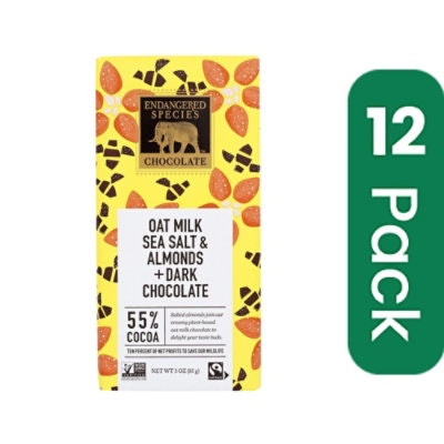 Endangered Species Chocolate - Dark Chocolate Oat Milk Sea Salt