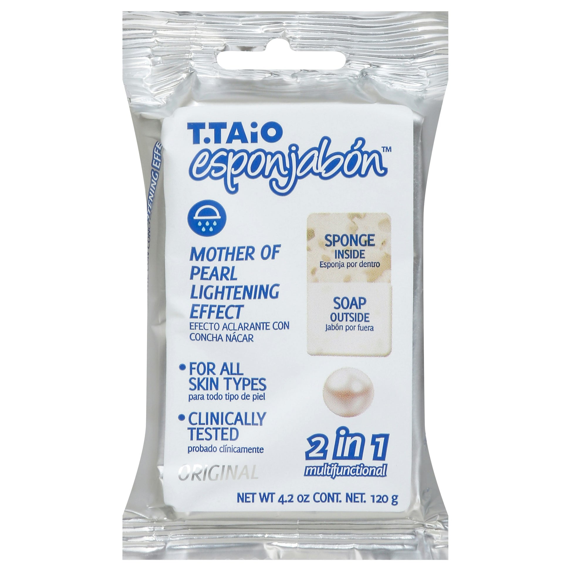 Ttaio Esponjabon Sponge Mother Of Pearl Soap 4.2 Oz