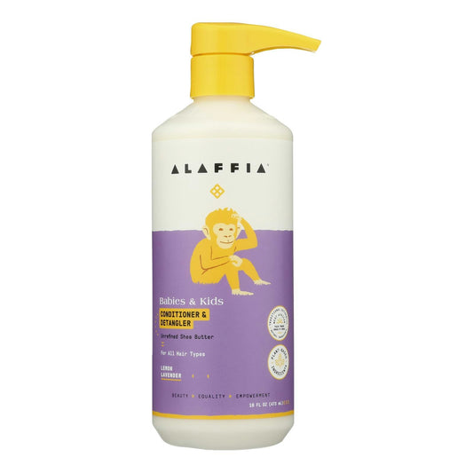 Alaffia Kids Conditioner & Detangler  - Lavender Scented - 16 Fl oz.