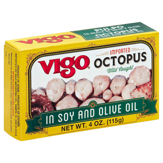 Vigo Jumbo Squid In Oil 4 oz (Pack of 10)