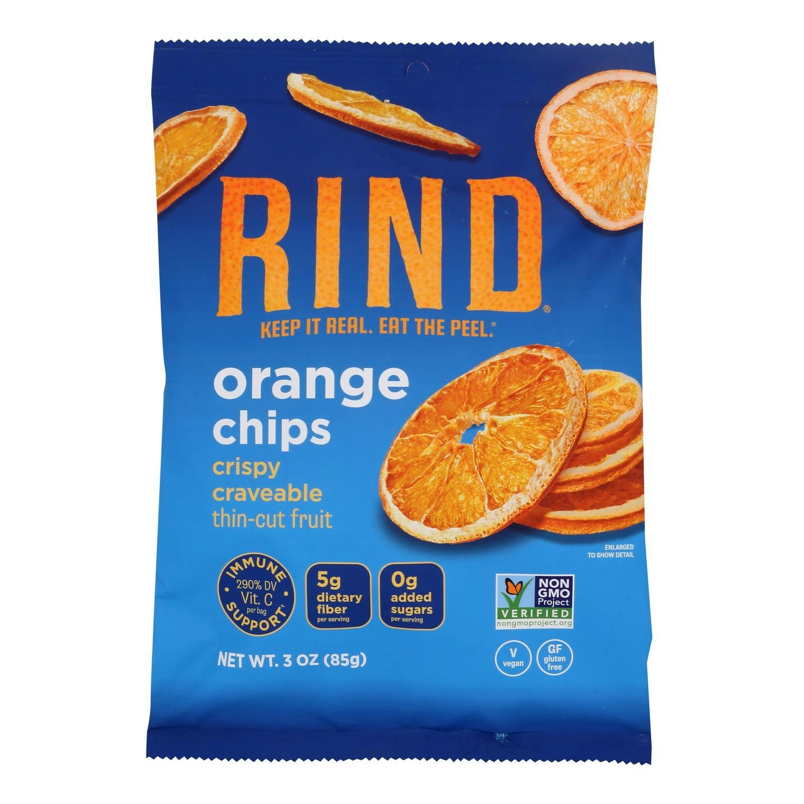 Rind Snacks - Fruit Chips Orange 3 oz (Pack of 12)
