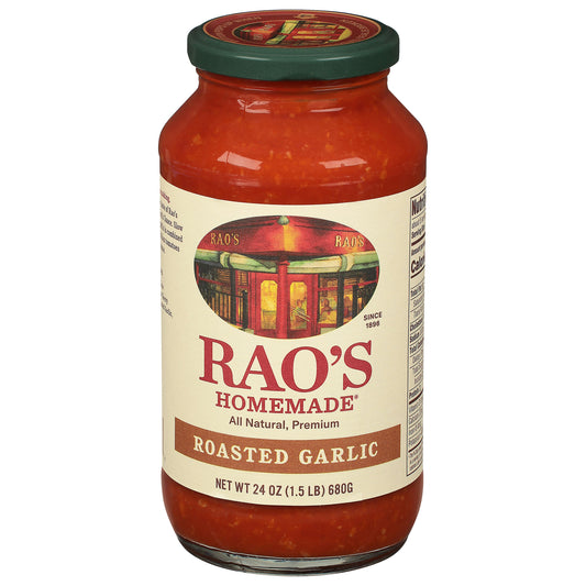 Raos Sauce Roasted Garlic 24 oz (Pack of 6)