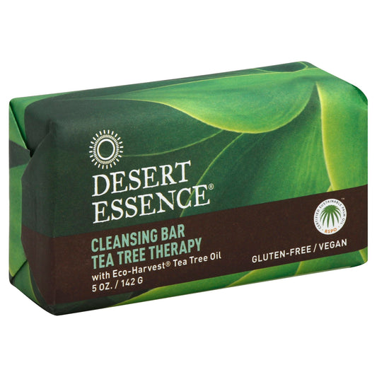 Desert Essence Soap Bar Tea Tree Therapy 5 oz (Pack of 3)
