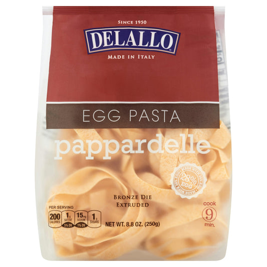 Delallo Pasta Egg Pappardelle 8.8 Oz Pack of 12