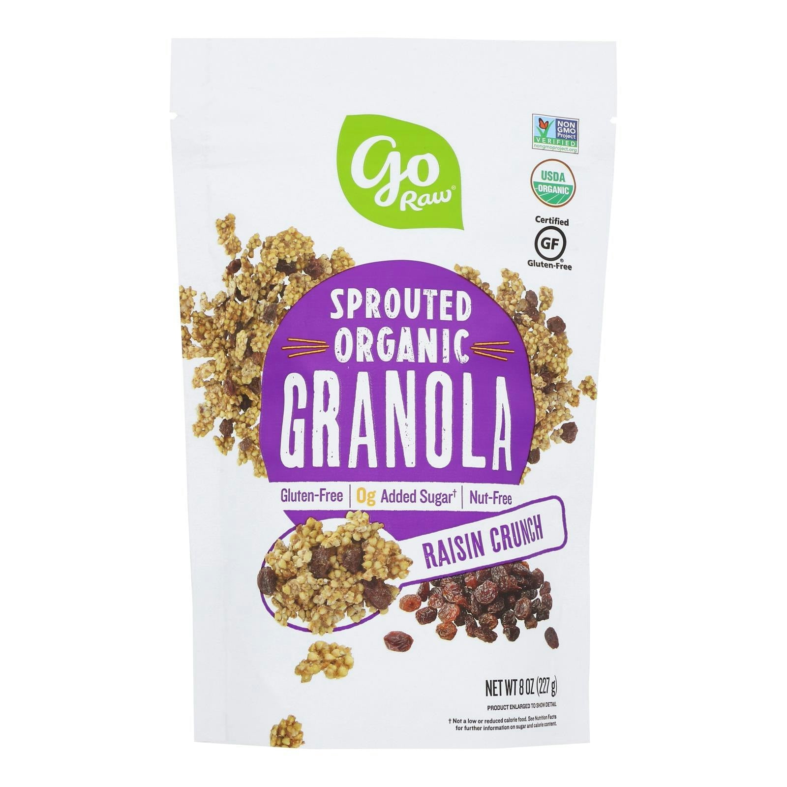 Go Raw - Gran Sprouted Raison Crunch 8 oz (Pack of 6)