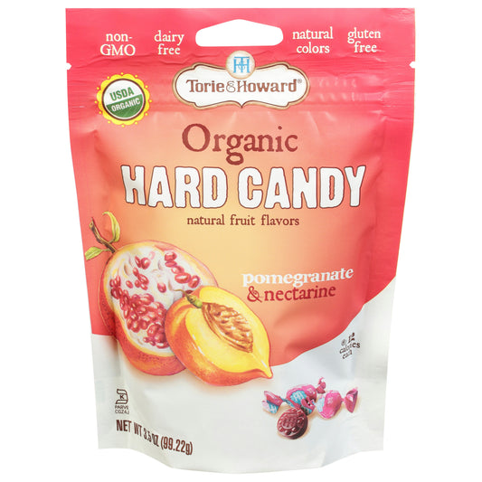 Torie & Howard Candy Hard Pomegranate Nectarine Organic 3.5 Oz Pack of 6