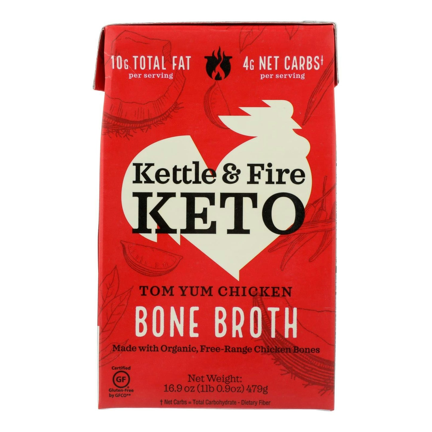 Kettle And Fire - Bone Broth Tom Yum Chicken 16.9 oz (Pack of 6)