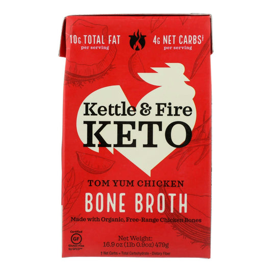 Kettle And Fire - Bone Broth Tom Yum Chicken 16.9 oz (Pack of 6)