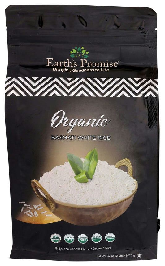 Earths Promise Organic Basmati White Rice - 2 Pound (Pack of 5)