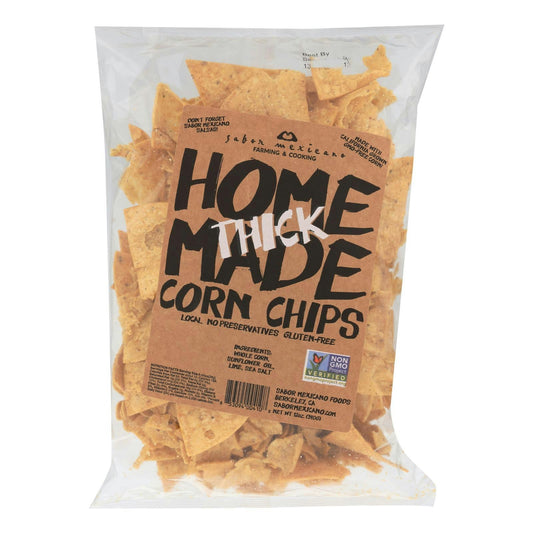 Sabor Mexicano - Chips Corn Thick Hmade - 12 oz (Pack of 11)