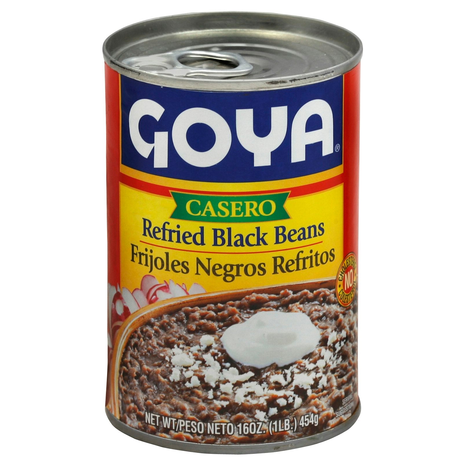 Goya Bean Refried Black 16 Oz (Pack of 12)