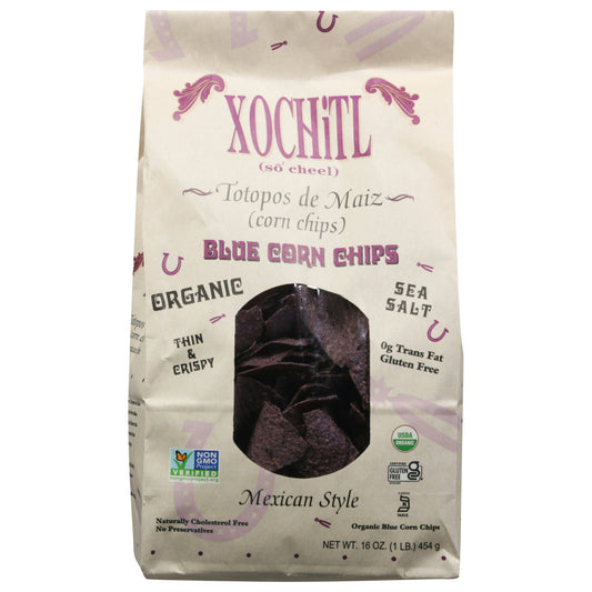 Xochitl Chip Corn Blue Organic 16 oz (Pack Of 9)