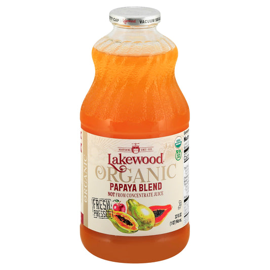 Lakewood Juice Papaya Organic 32 FO (Pack of 6)