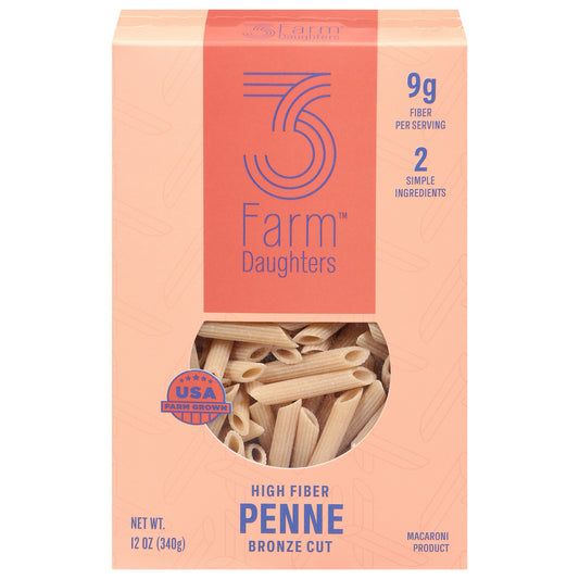 Three Farm Daughters Pasta Penne 12 Oz (Pack of 8)