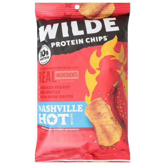 Wilde Snacks Chips Chicken Nashville Hot 4 Oz Pack of 12