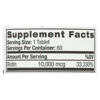 Natrol Biotin - Fast Dissolve - Strawberry - 10000 mcg - 60 Tablets (Pack of 3)