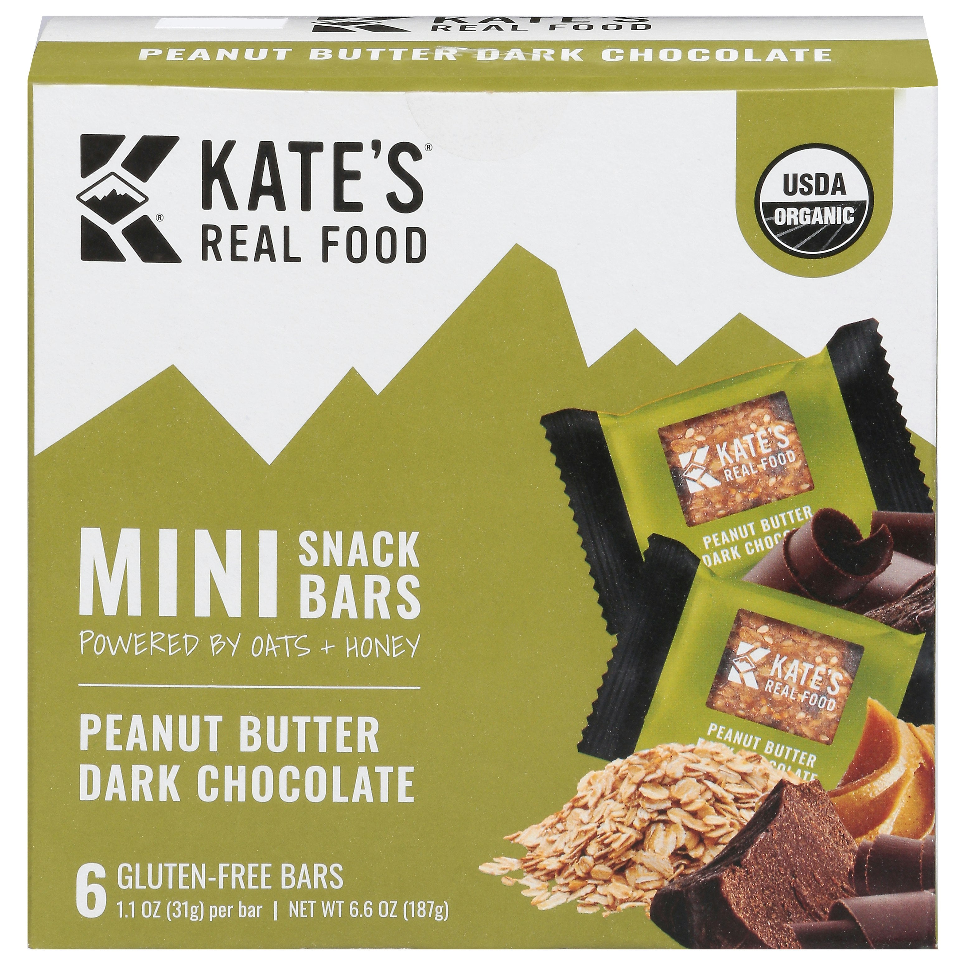 Kate's Real Food Peanut Butter Dark Chocolate Bars