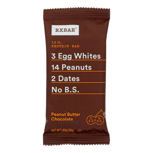 RXBAR Protein Bar 12g Protein Peanut Butter Chocolate - 1.83 oz (Pack of 12)